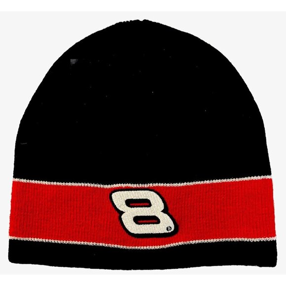 Budweiser Beer Beanie Black Knit Hat Skull Cap One Size NASCAR Dale Earnhardt Jr - Picture 2 of 6